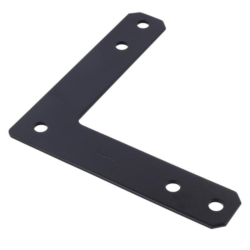 Hampton 02-3411-405 12 in. H X 12 in. W X 3/16 in. D Black Steel Corner Plate