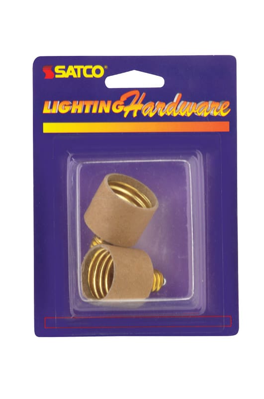 Satco 70214 Plastic Candelabra to Medium Base Socket Adapter 1 pk