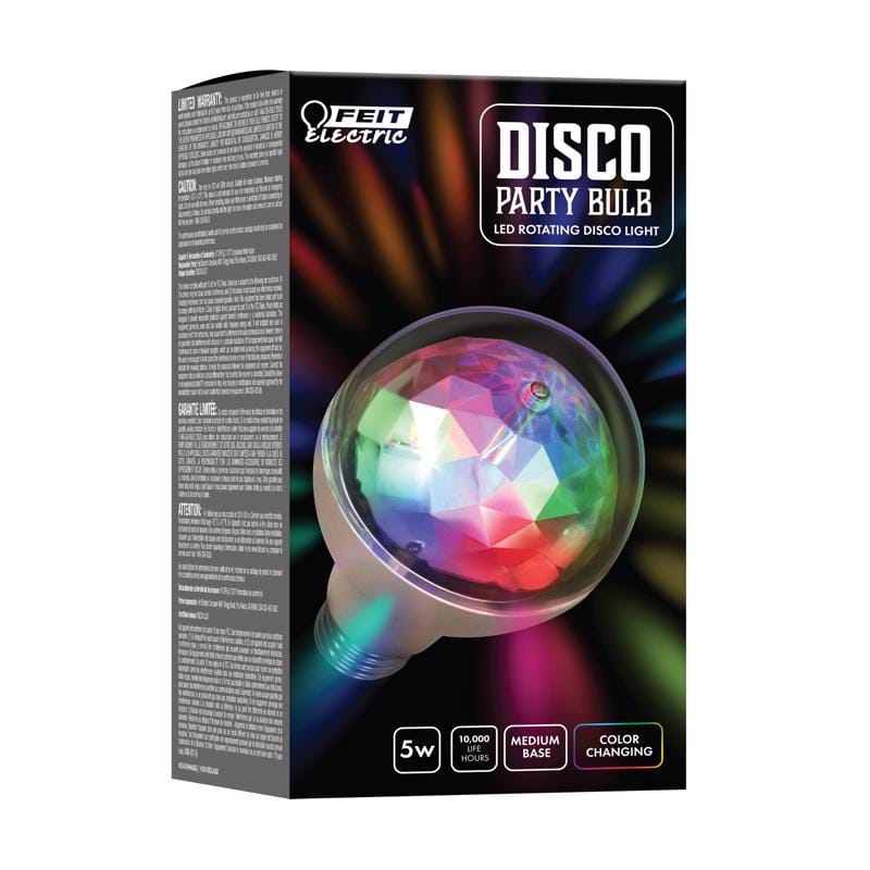 Feit DISCO1/LED/RP A19 E26 (Medium) LED Bulb Color Changing 5 Watt Equivalence 1 pk