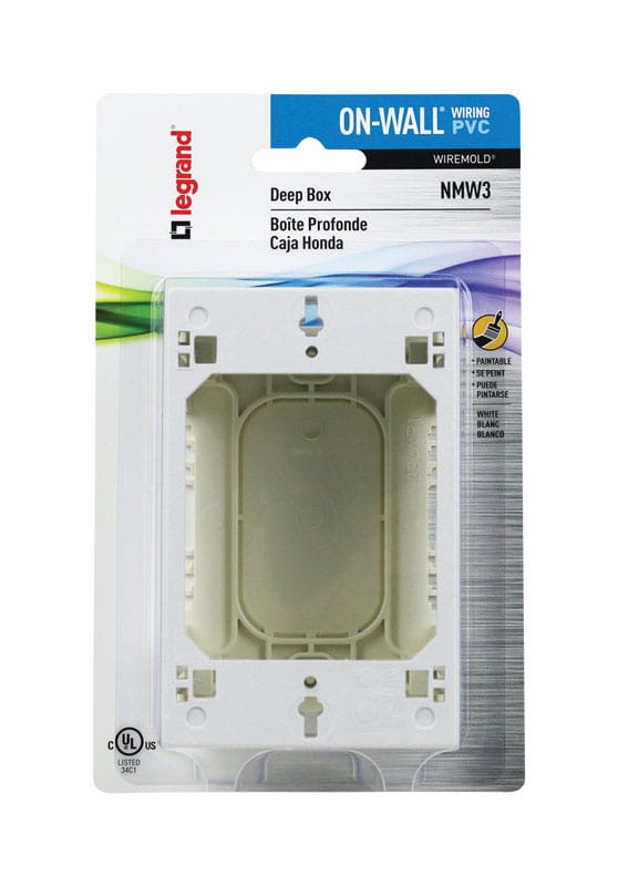 Legrand NMW3 Rectangle PVC 2 gang Outlet Box White