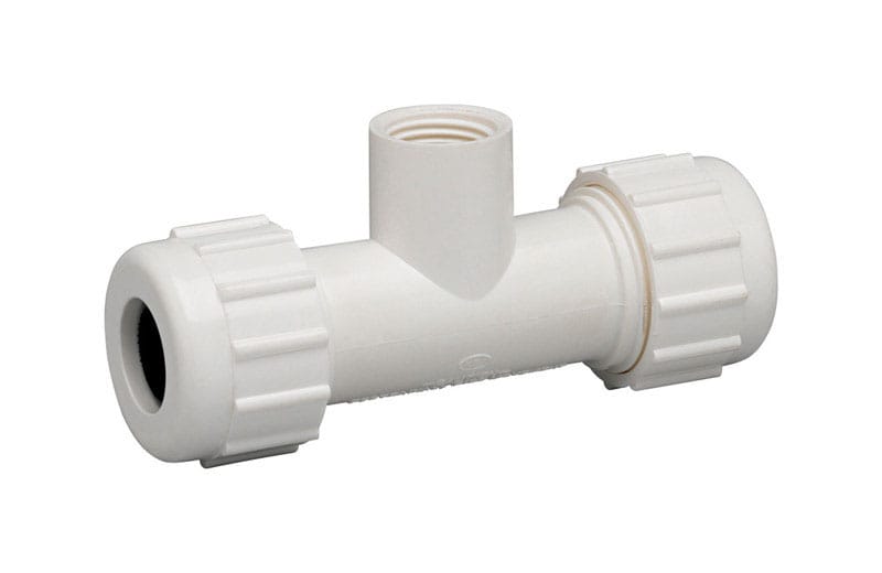 Homewerks 511-48-34 Schedule 40 3/4 in. Compression X 3/4 in. D Compression PVC Tee
