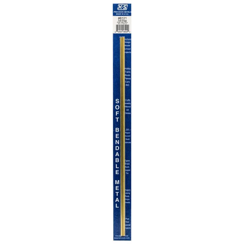 K&S 8121 1/8 in. D X 12 in. L Round Brass Tube 2 pk
