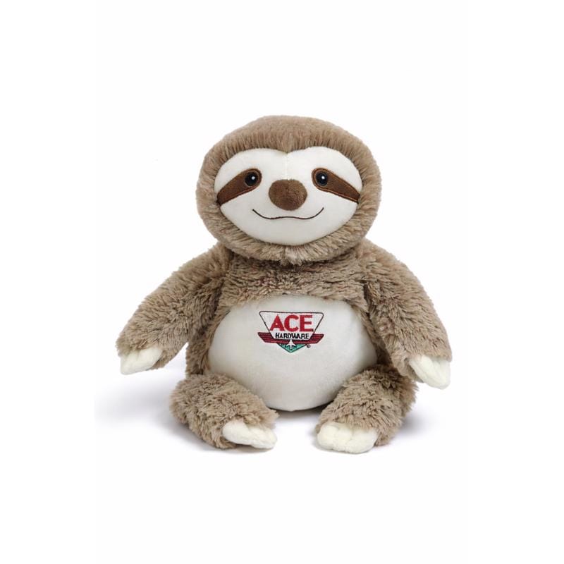 Warmies CMNSLO-J-ACE Sloth Stuffed Plush Toy Brown