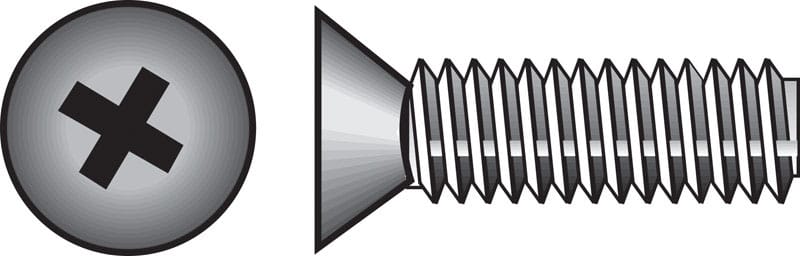 Hillman 101140 No. 1/4-20 Ga. X 1-1/4 in. L Phillips Flat Head Zinc-Plated Steel Machine Screws 100 pk
