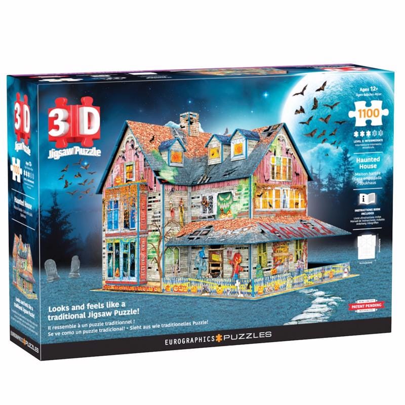 Eurographics 9910-5847 Halloween Haunted House 3D Jigsaw Puzzle Multicolored 1100 pc