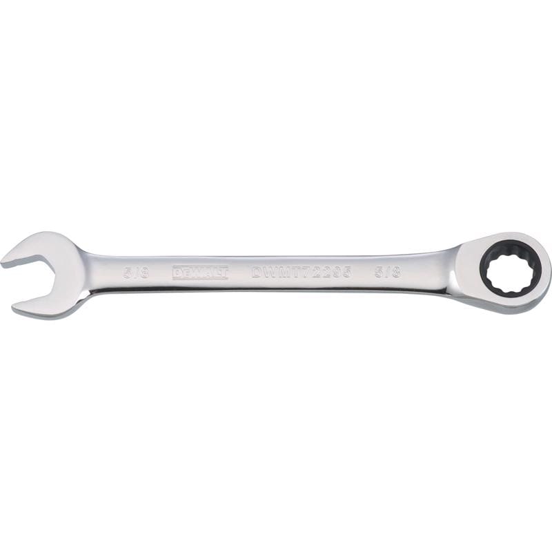 Dewalt DWMT72295OSP 5/8 in. X 5/8 in. SAE Ratcheting Combination Wrench 7-15/16 in. L 1 pc