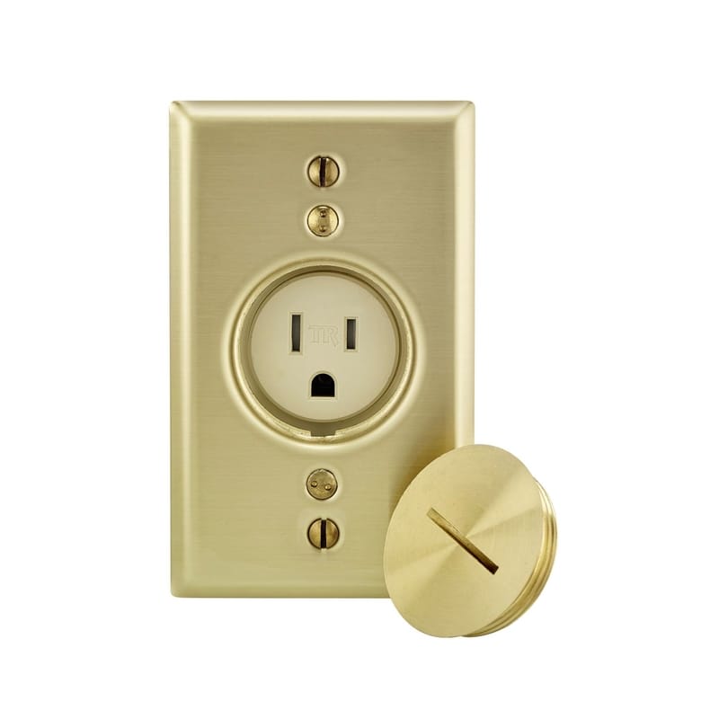 Leviton T5250-B 15 amps 125 V Single Almond Outlet 5-15R 1 pk