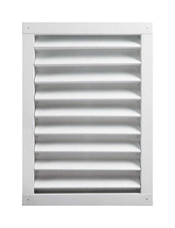 Master Flow DA2430W 24 in. W X 30 in. L White Aluminum Wall Louver