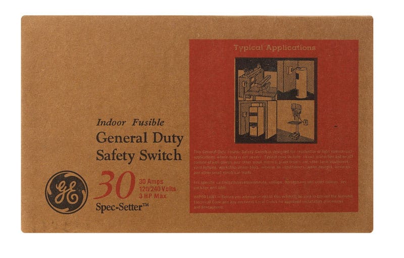 Ge TG3221CP 30 amps Fusible 2-Pole Fuse Safety Switch