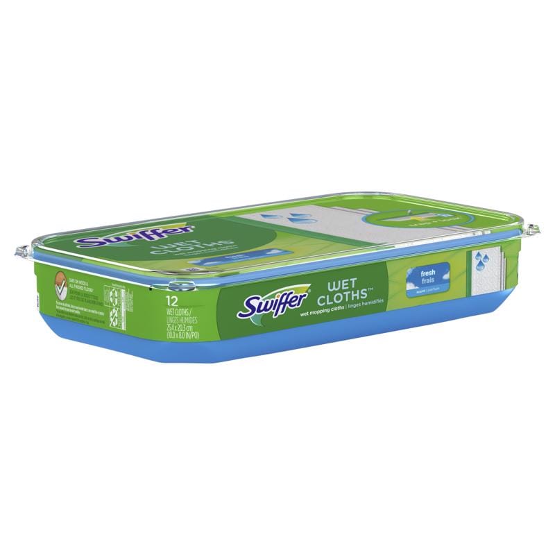Swiffer 80374006 Sweeper 5.4 in. Wet Microfiber Mop Refill Pad 12 pk