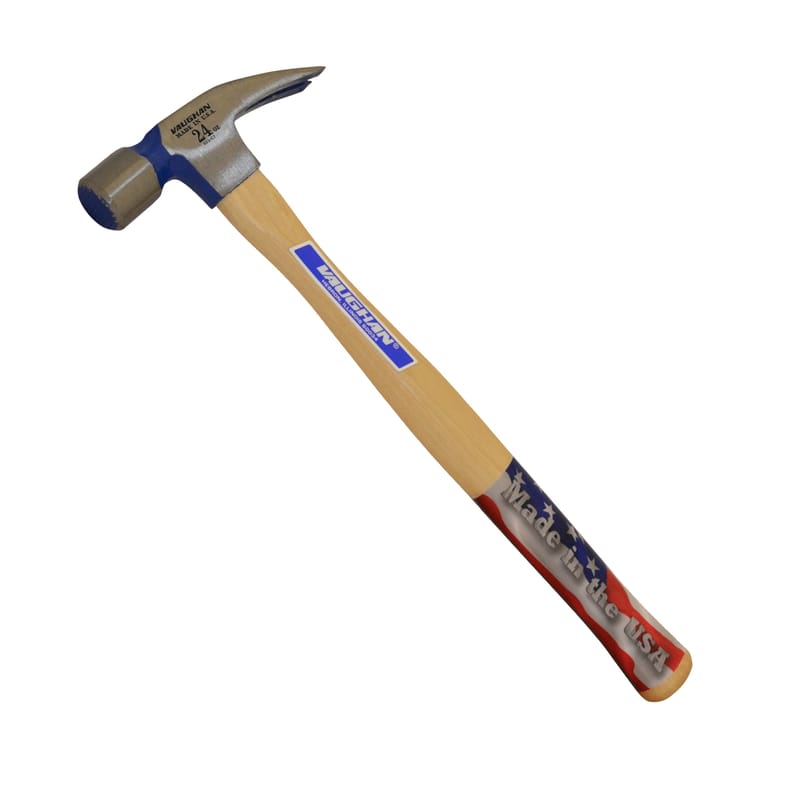 Vaughan 505M 24 oz Milled Face Framing Hammer 17 in. Hickory Handle