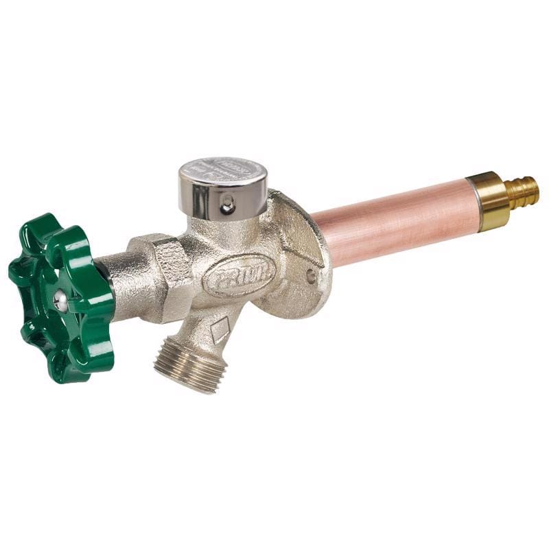 Prier C-144X04 1/2 in. Crimp PEX in. Anti-Siphon Brass Freezeless Wall Hydrant
