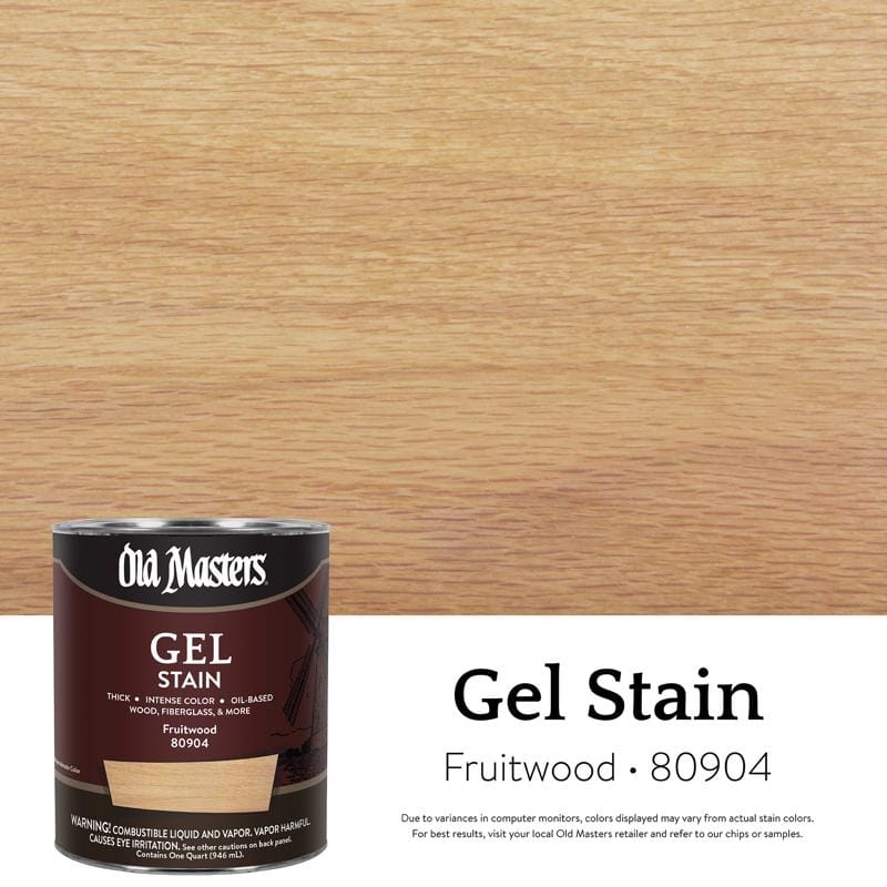 Old Masters 80904 Semi-Transparent Fruitwood Oil-Based Alkyd Gel Stain 1 qt
