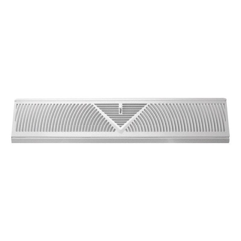 Tru Aire C120SW 4.5 in. H X 24 in. W 3-Way Powder Coat White Steel Floor Baseboard Diffuser