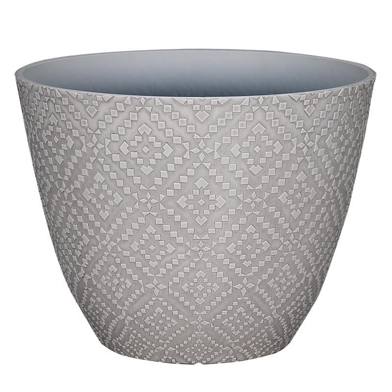 L&G PVGW615TWI 15 in. D Polyresin Dylan Planter Cream