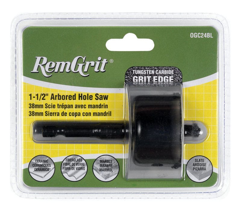 Disston E0104579 RemGrit 1-1/2 in. Carbide Grit 7/8 in. L X 1/4 in. D Hole Saw Arbor Included