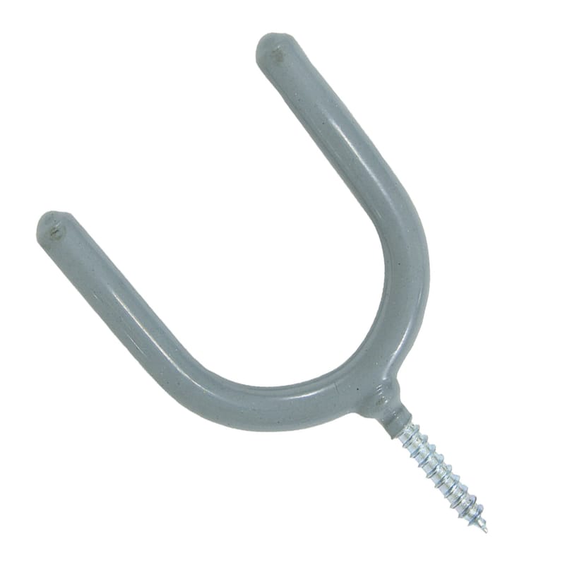 Crawford SS13 4 in. L Vinyl Coated Gray Steel Medium Tool Hook Hook 15 lb. cap. 2 pk
