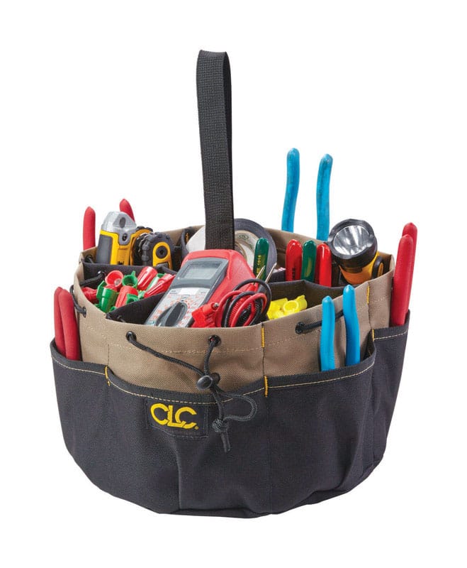 CLC 1148 7 in. H Polyester Bucket Organizer 18 pocket Black/Tan 1 pc