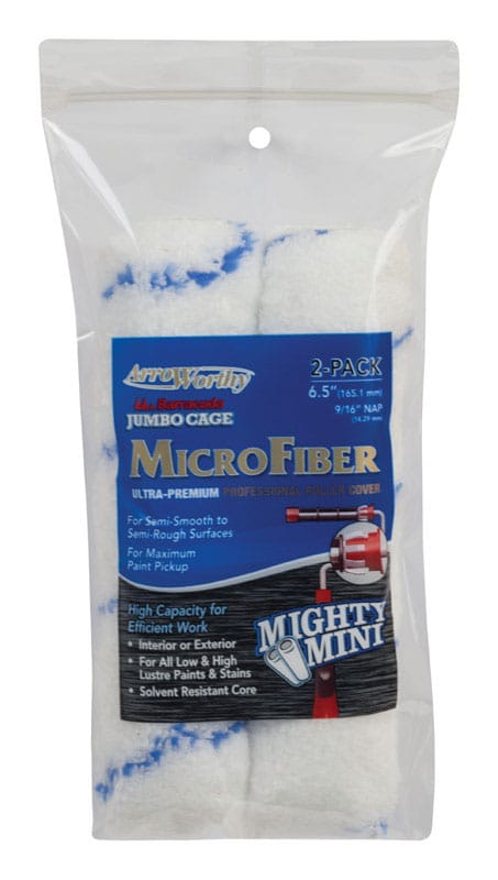 ArroWorthy 6.5-MFR4JC 0650 Barracuda Microfiber 6.5 in. W X 9/16 in. Paint Roller Cover 2 pk