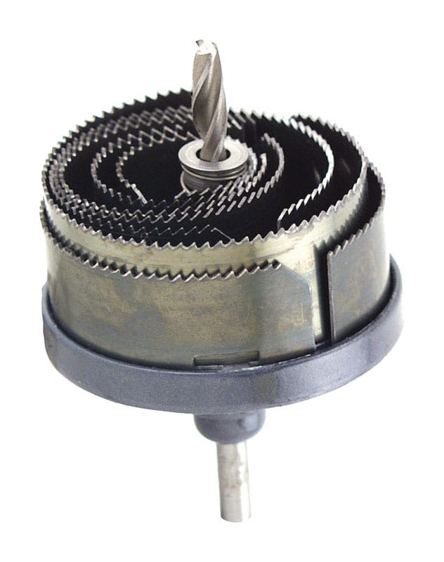Greatneck HC7C Assorted in. Steel 1 in. L X 1/4 in. D 7-in-1 Hole Saw Arbor Included
