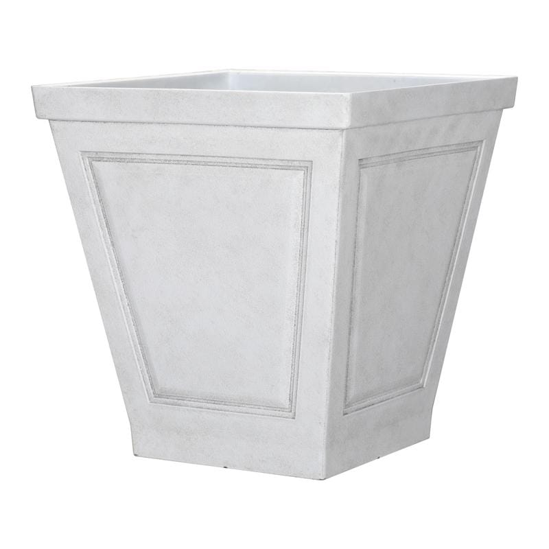 L&G PVE5516TWI 16.7 in. H X 16 in. D Polyresin New England Planter White