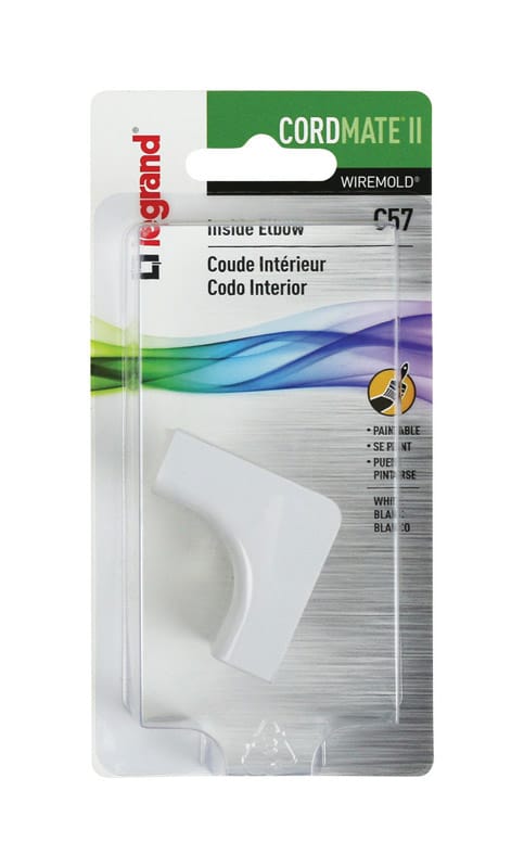 Legrand C57 CordMate II 1.5 in. L Inside Elbow 1 pk
