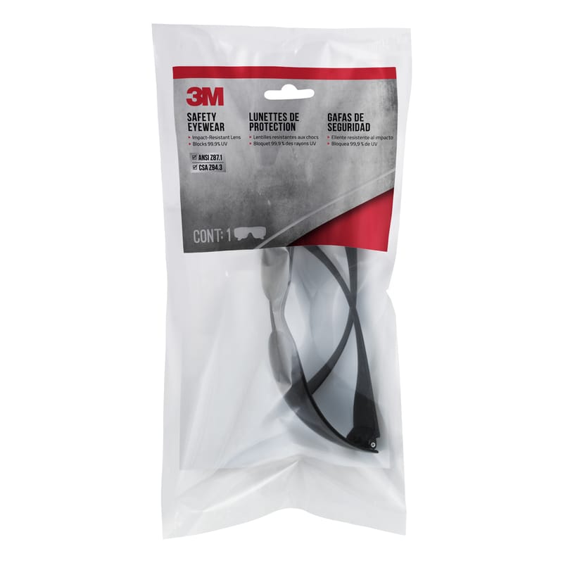 3M 90954H1-DC-20 3M Safety Glasses Gray Lens Gray Frame 1