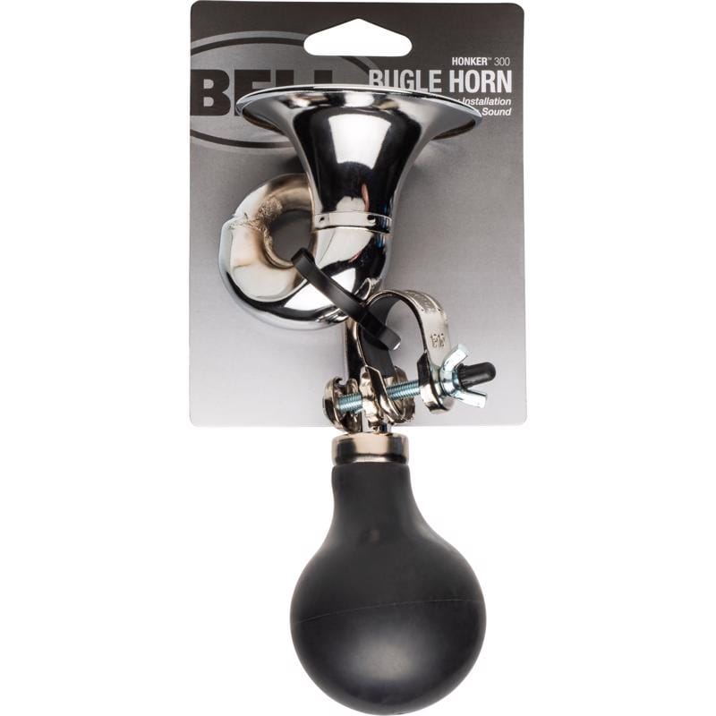 Bell Sports 7122106 Honker 300 Steel Bugle Horn Silver/Black