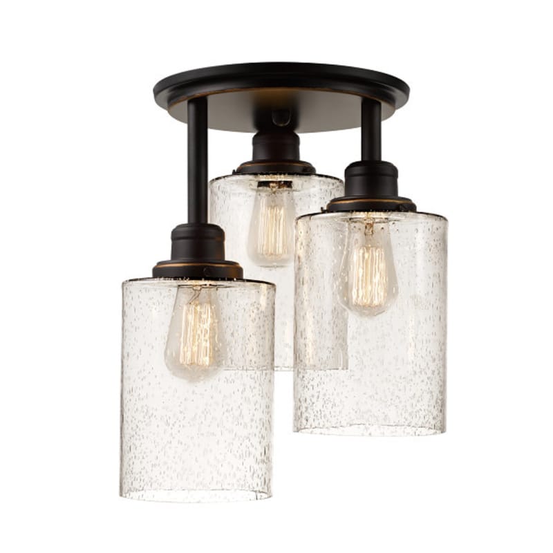 Globe Electric 65904 Annecy 15.4 in. H X 12.6 in. W X 12.6 in. L Oil Rubbed Bronze Ceiling Light