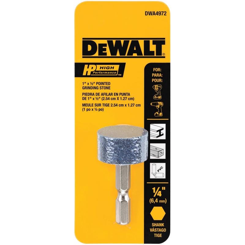 Dewalt DWA4972 HP 1/2 in. D Aluminum Oxide Cylindrical Grinding Point Cylinder 1 pk