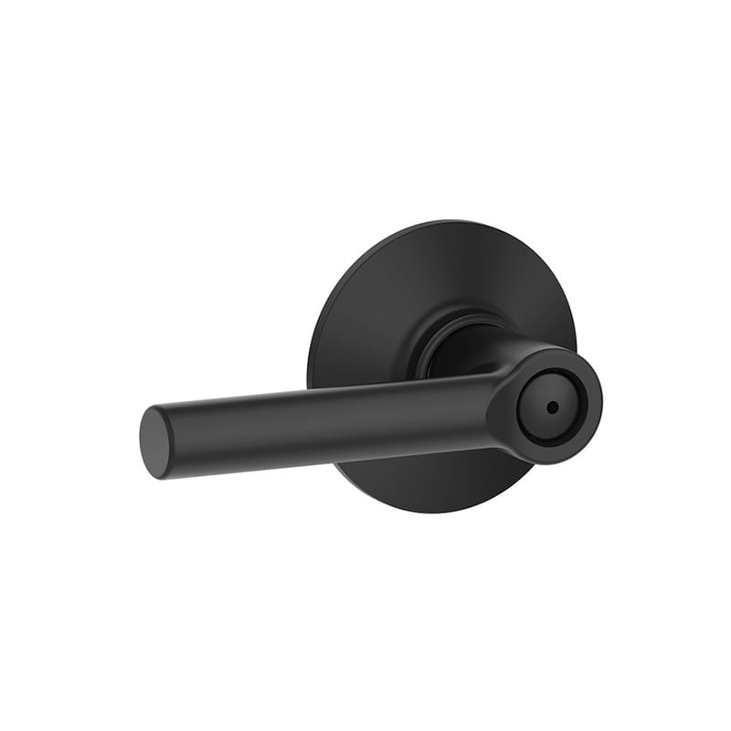Schlage F40VBRW622 Broadway Matte Black Privacy Lever