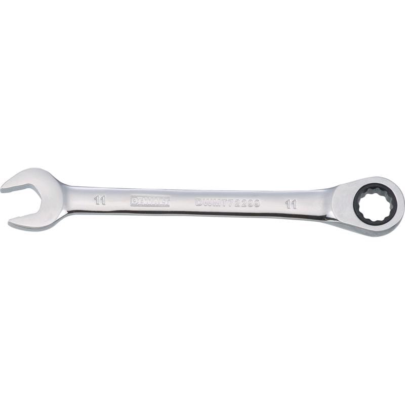 Dewalt DWMT72299OSP 11 mm X 11 mm 12 Point Metric Ratcheting Combination Wrench 5-25/32 in. L 1 pc