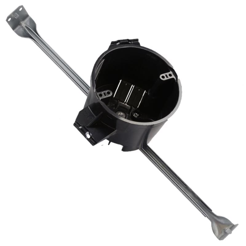 Cantex EZ25CH-HW EZ Box New Work 25 cu in Round Polycarbonate Electrical Box w/Hanger Bar Black