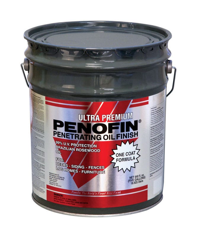 Penofin F3MCL5G Ultra Premium Transparent Matte Clear Oil-Based Penetrating Wood Stain 5 gal