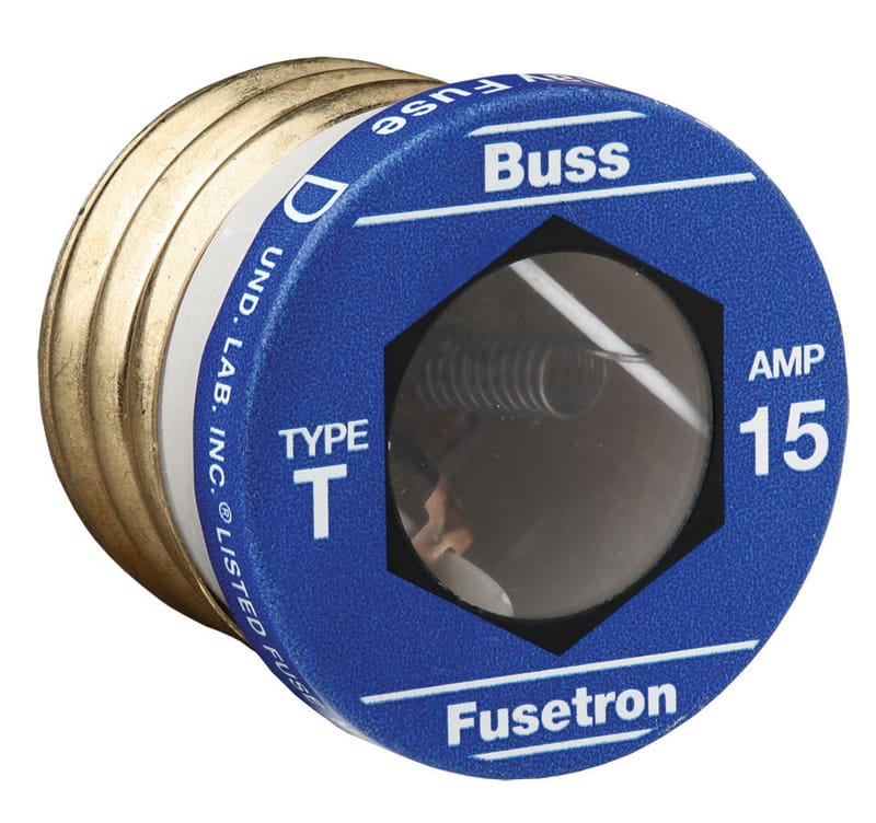 Bussmann T-15 15 amps Dual Element Plug Fuse 4 pk
