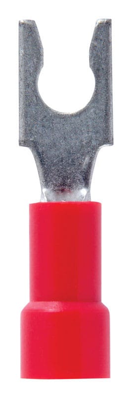 Jandorf 60984 22-18 Ga. Insulated Wire Spade Terminal Red 5 pk