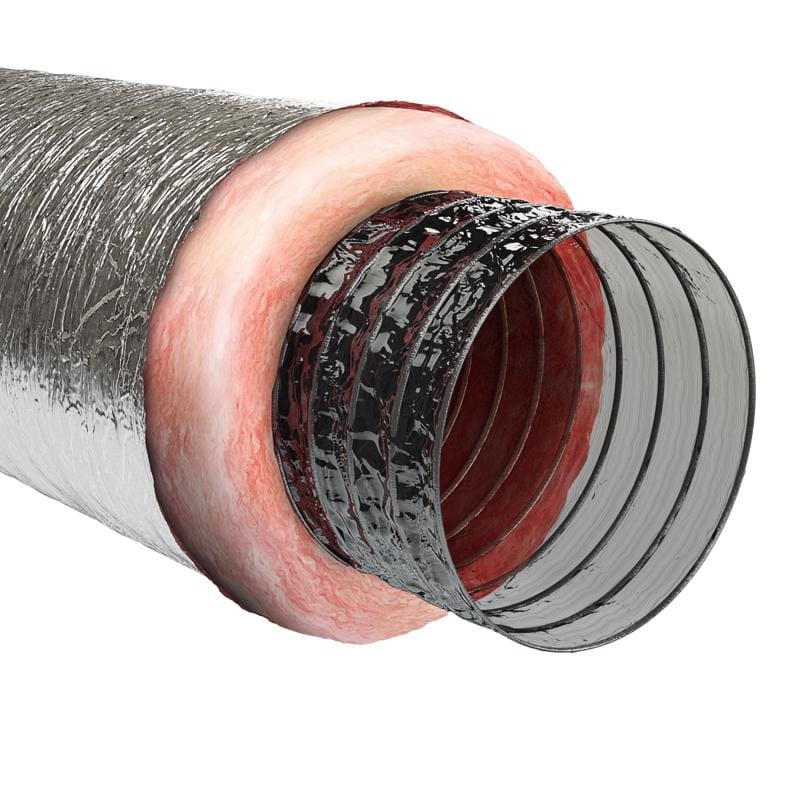 Imperial MEA-0525-8 R8.0 25 ft. L X 5 in. D Silver Poly Duct