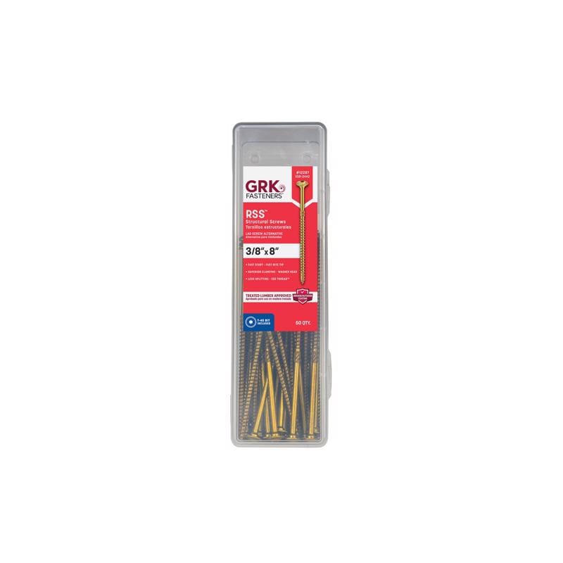 GRK Fasteners 12287 3/8 in X 8 in. L Star Hex Head W-Cut Structural Screws
