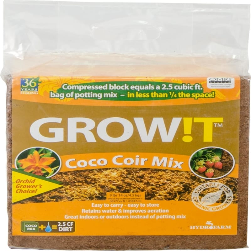 Grow!T JSCCM25 Organic All Purpose Coco Coir Mix 0.37 cu ft