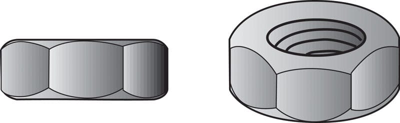 Hillman 180412 1/2 in. Zinc Dichromate Steel USS Hex Nut 50 pk