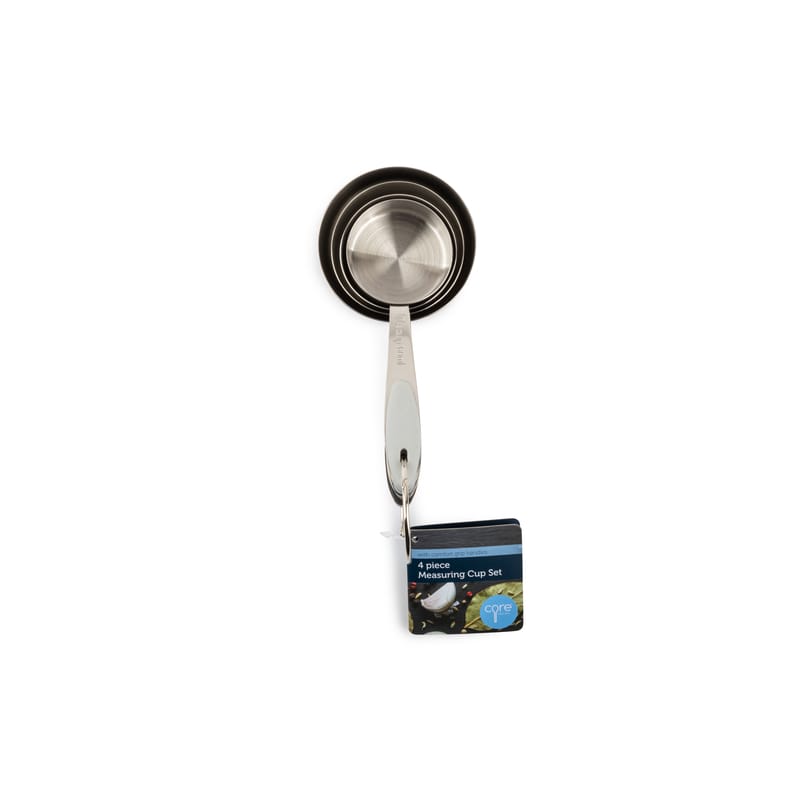 Core Kitchen AC29832 Silicone/Stainless Steel Gray Measuring Cup Set
