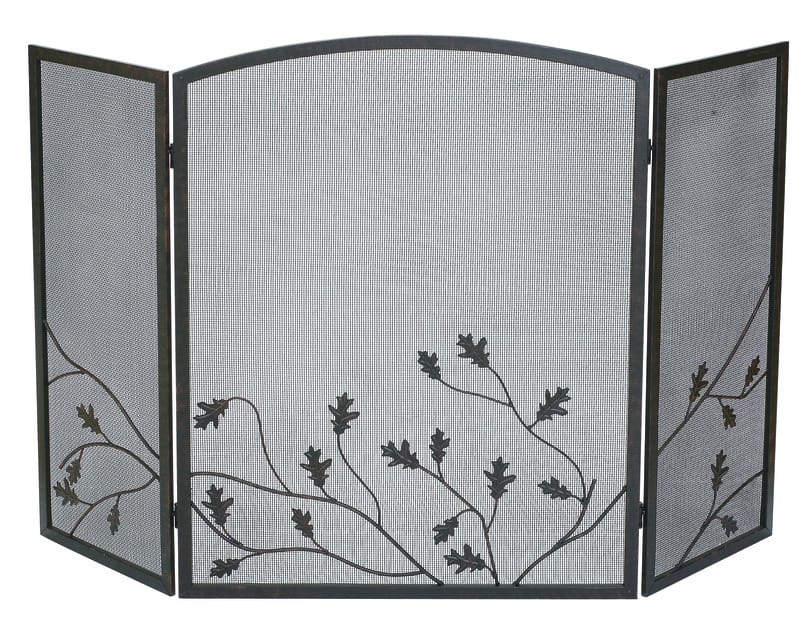 Panacea 15914 Colonial Brown/Gray Brushed Steel Fireplace Screen