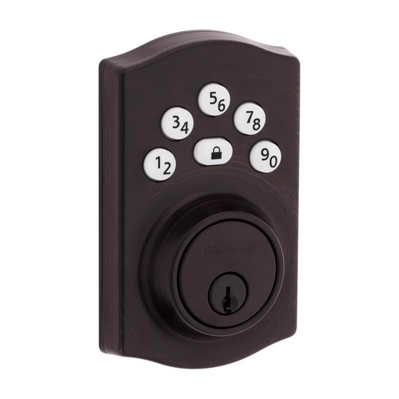 Kwikset 992400-003 Powerbolt Venetian Bronze Zinc Electronic Deadbolt