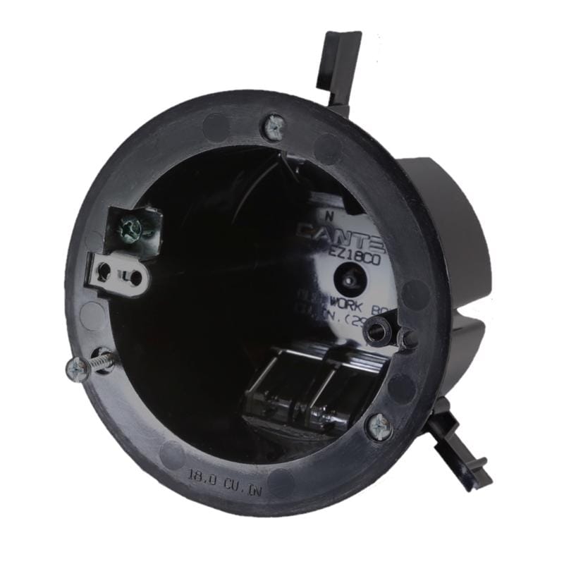 Cantex EZ18COG EZ Box Old Work 18 cu in Round Polycarbonate Ceiling Box Black