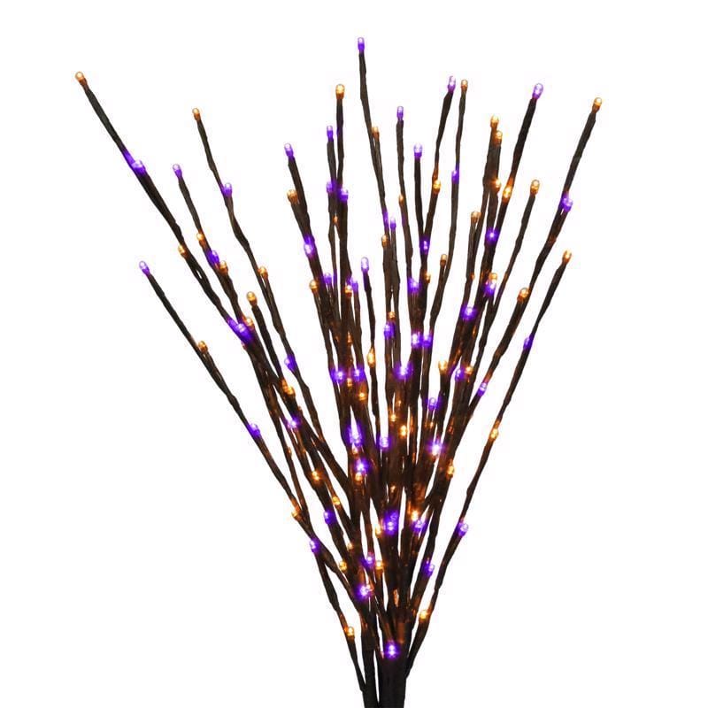 Celebrations LBST100BPLORTWA Halloween Orange/Purple 32 in. LED Prelit Burst Halloween Decor