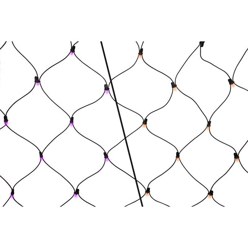 Celebrations 11-11007A Orange/Purple 100 ct LED Net Lights