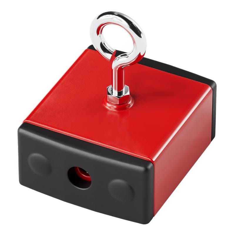 Magnet Source 07503 2.375 in. L X 2.375 in. W Red Retrieving Magnet 100 lb. pull 1 pc