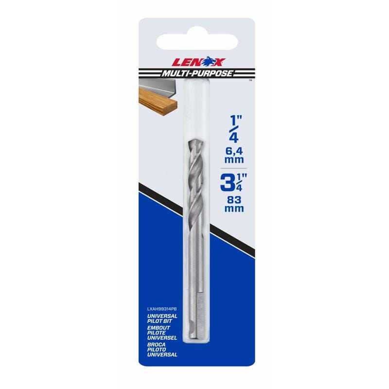Lenox LXAH99314PB 1/4 in. High Speed Steel 3-1/4 in. L X 1/4 in. D Hole Saw Pilot Bit