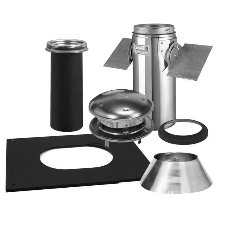 Selkirk 208621 8 in. Stainless Steel Stove Pipe Ceiling Support Kit