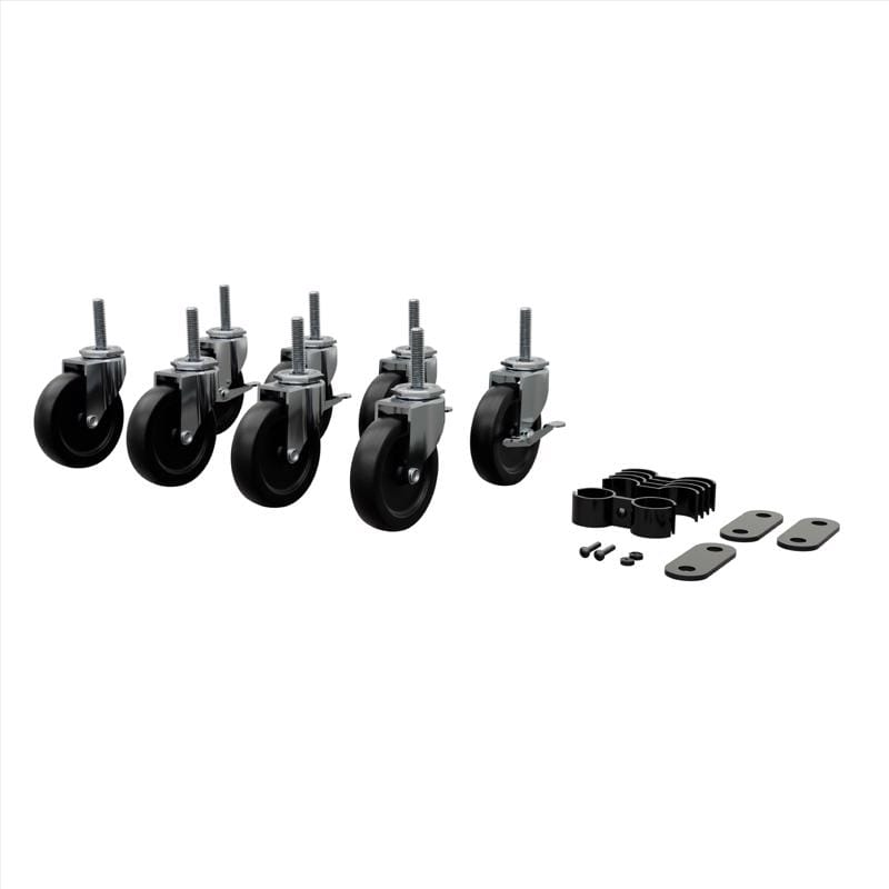 MonsterRax WS-MR1.0ACC3-CB 3 in. H X 3 in. W X 3 in. D Steel Wire Rack Caster Wheel Kit
